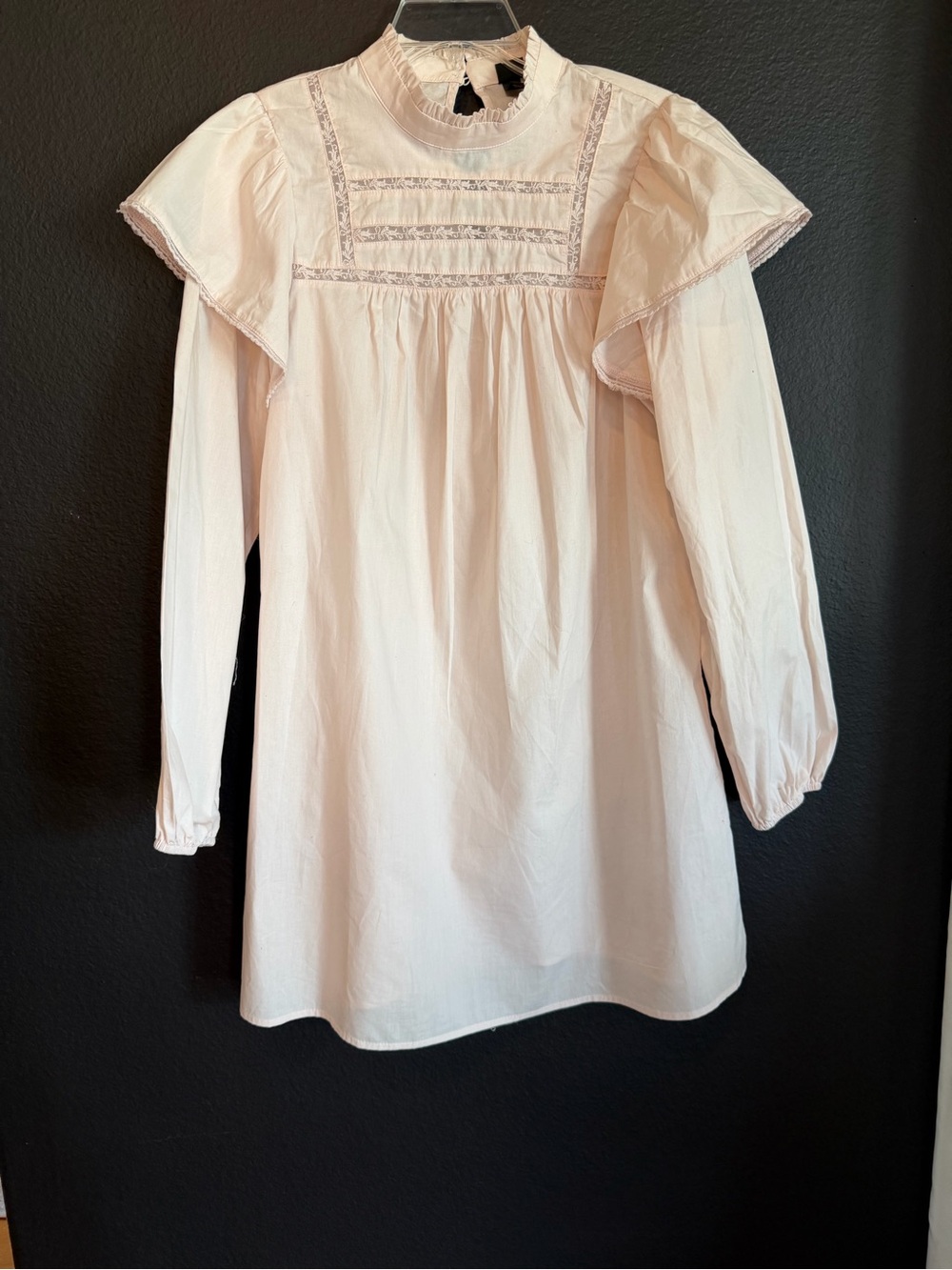 wild fable Pale Pink Ruffle-Yoke Mini Dress